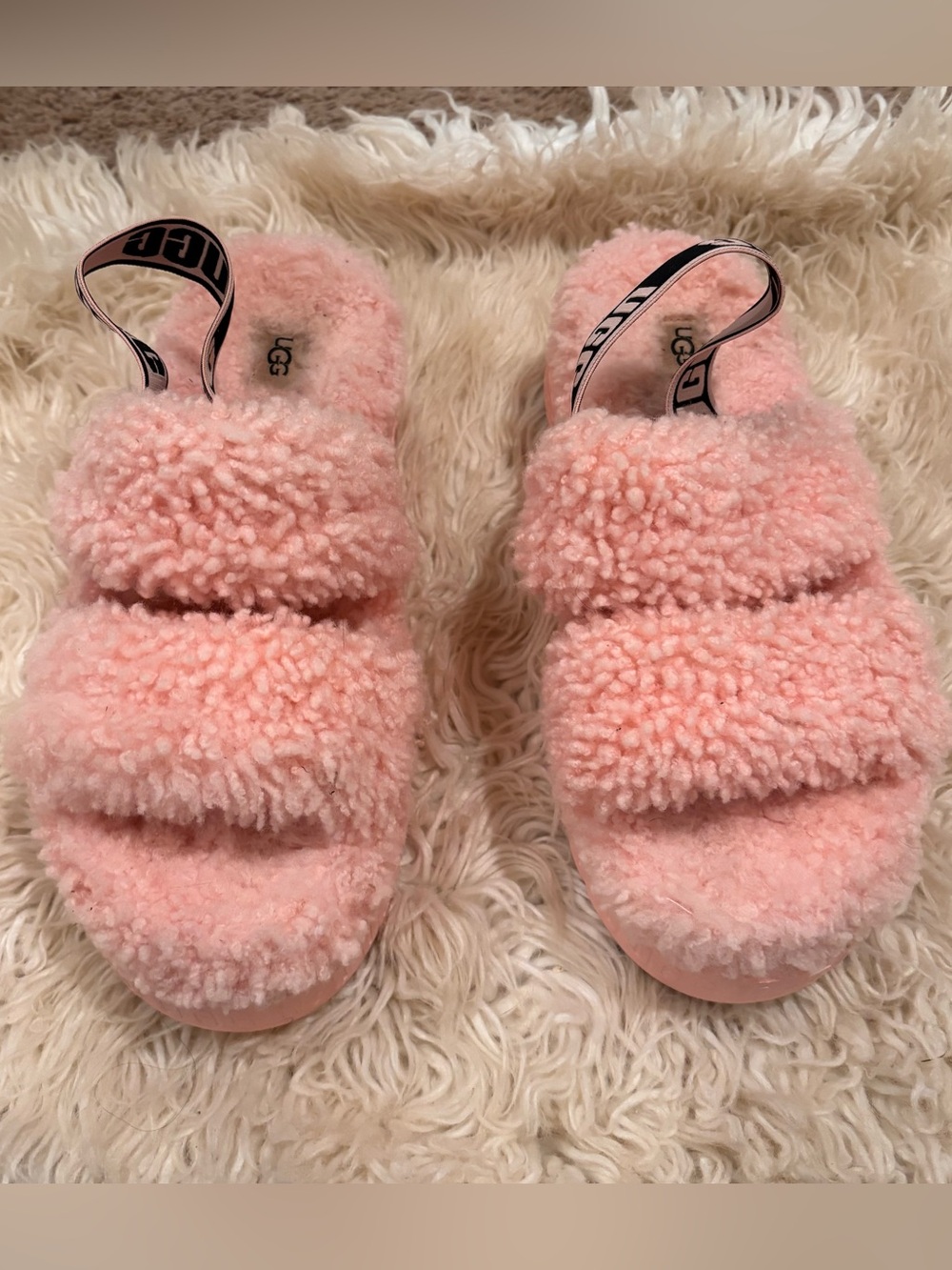UGG Oh Fluffita Women's Size
9 Platform Sandals Fluffy Pink Faux Fur